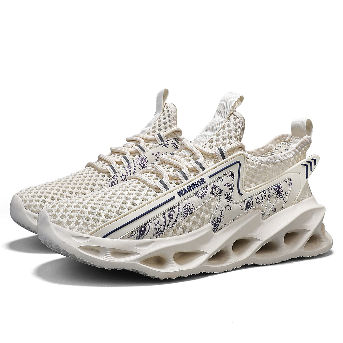 

WARRIOR Мужские беговые кроссовки низкие черно-бежевые, цвет Beige
