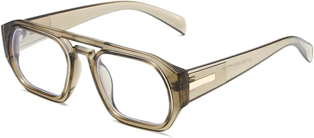 

Ретро солнцезащитные очки с двойными перемычками, многоугольные, женские, модные, зеленые и оранжевые, с защитой от УФ-излучения UV400, мужские, прозрачные с градиентом UUPTTPL, Green Clear