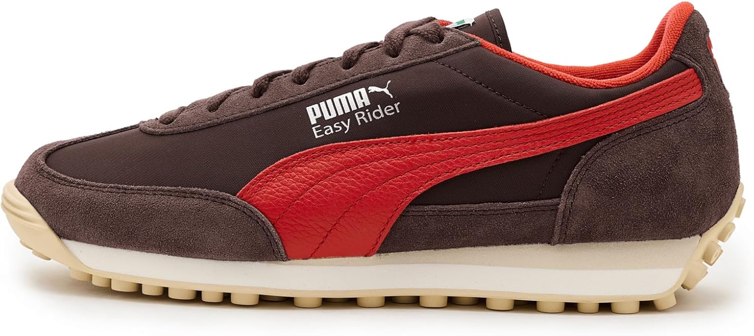 Мужские винтажные кроссовки Puma Easy Rider, красный/коричневый/шоколадный/шоколад — фото 4