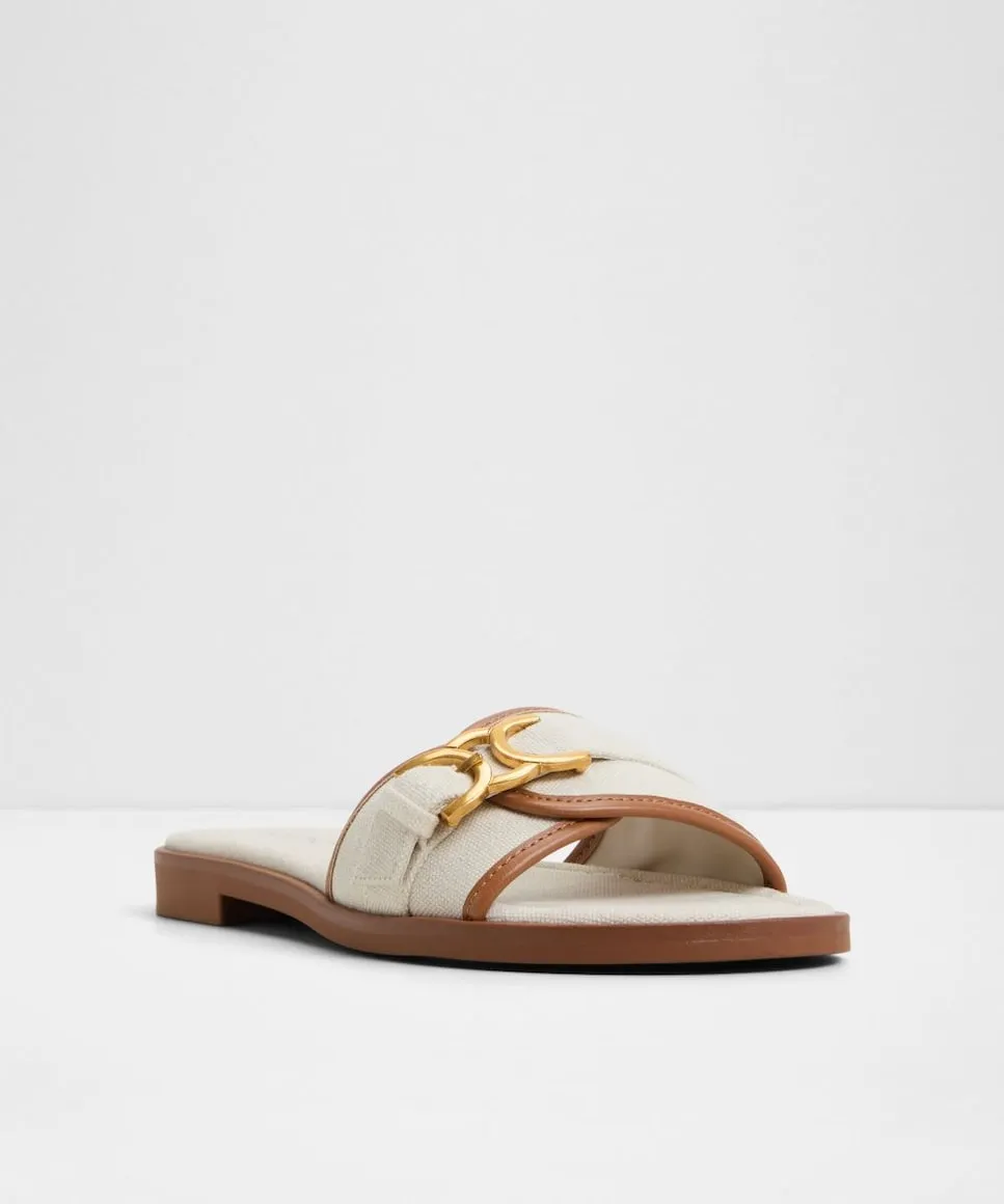 Женские сандалии на плоской подошве с круглым носком Aldo, пастельно-розовый — фото 2
