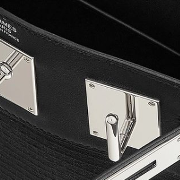 HERMES Кожаная сумка-слинг через плечо мужская черная — фото 4