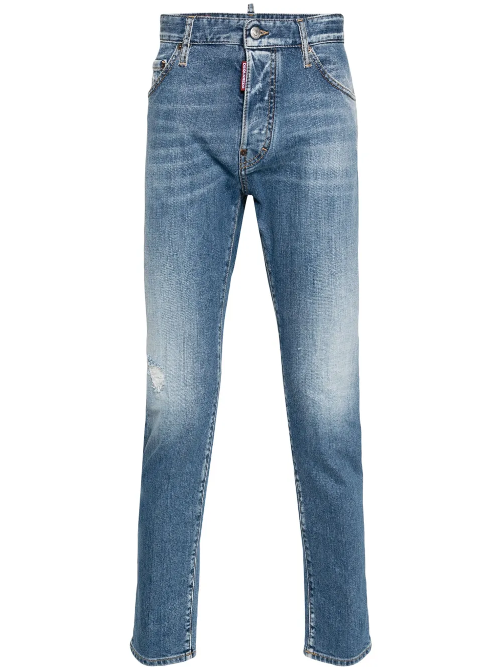 

Узкие джинсы средней посадки DSQUARED2, синий