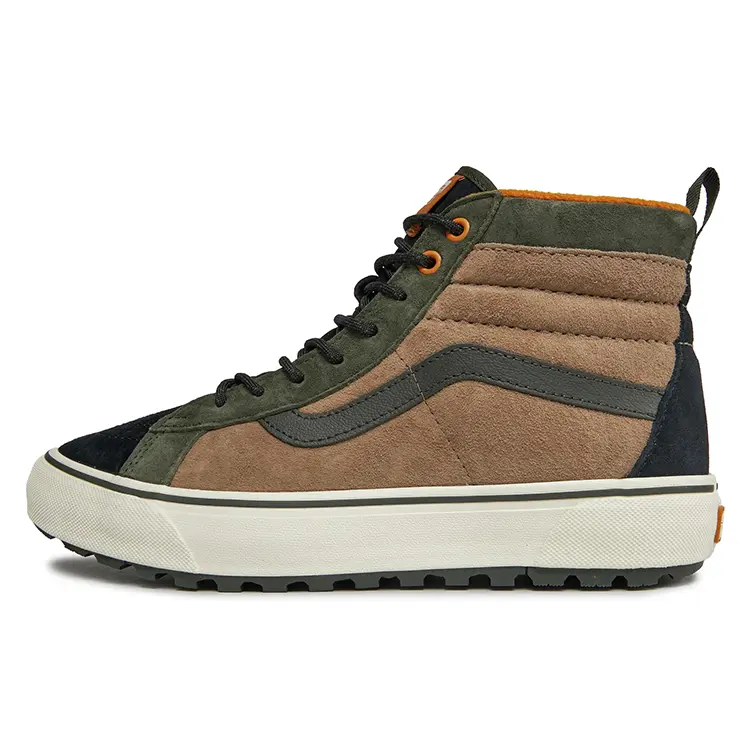 

Кеды, SK8 Скейтборд обувь унисекс высокие Vans, цвет Green Brown