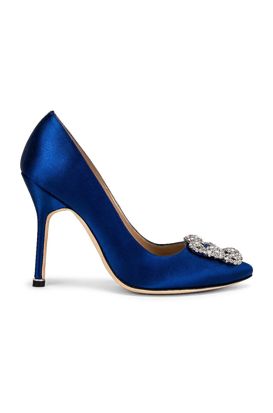 

Туфли женские Hangisi 105 Satin Heel Manolo Blahnik, синий