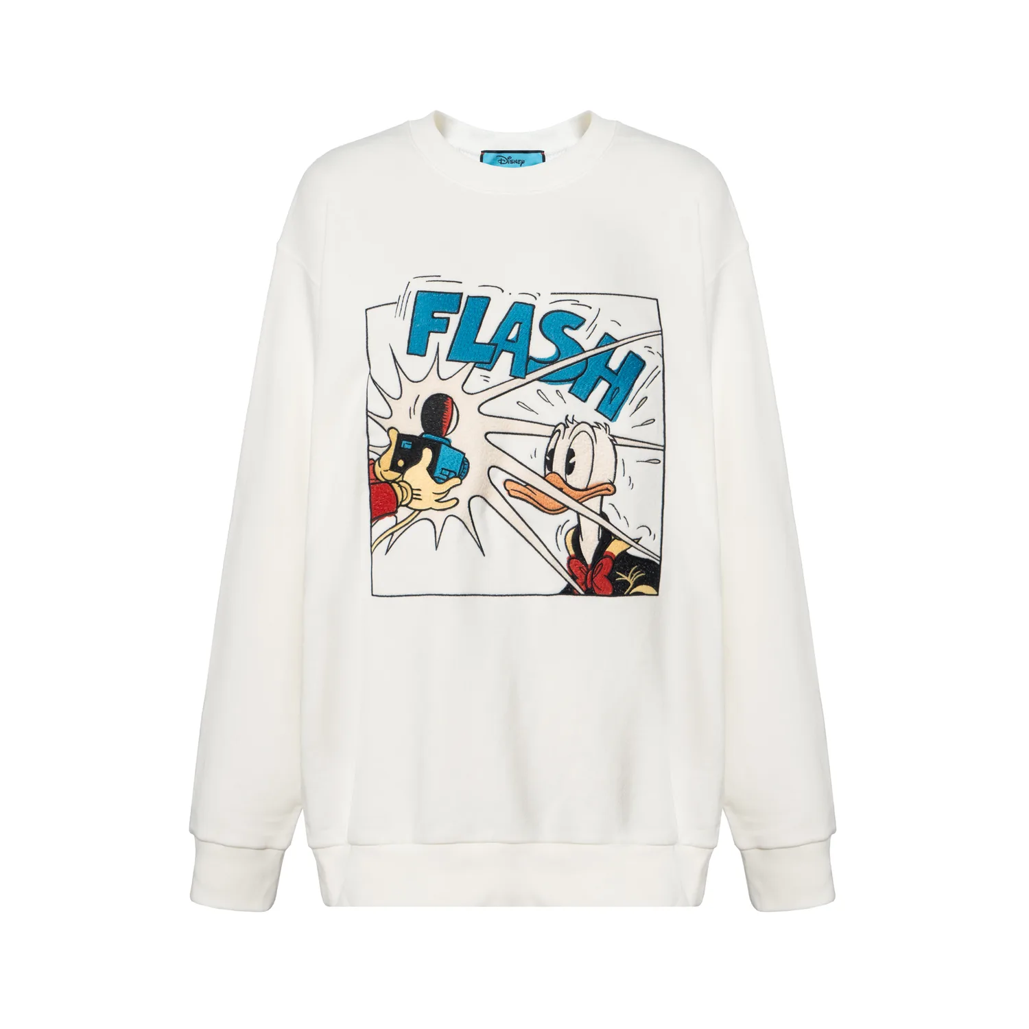 Свитшот GUCCI Disney Donald Duck, хлопковый, белый