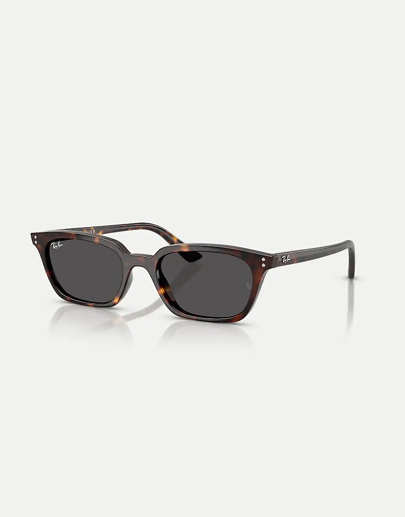 

Солнцезащитные очки Ray-Ban Zaya в прямоугольной оправе с серыми линзами в цвете «гавана»