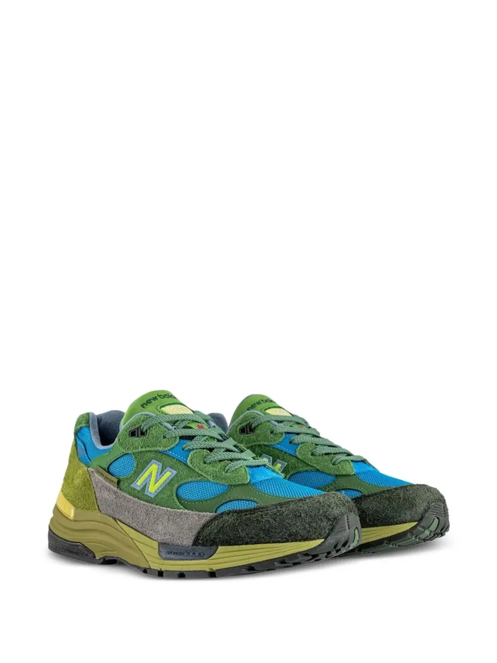 Кроссовки 992 с контрастными панелями New Balance, зеленый — фото 2