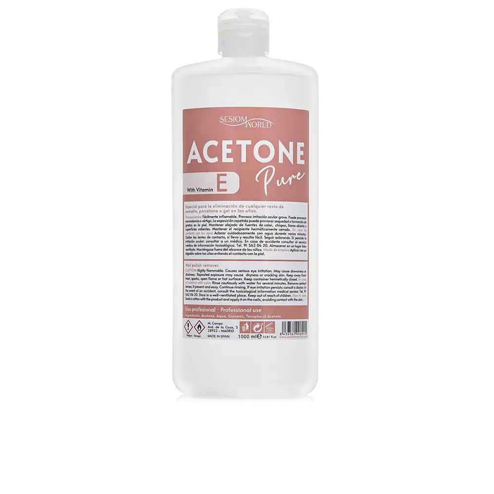 

Средство для снятия лака Acetone pure quitaesmalte uñas acrílicas Sesiom World, 1000 мл.