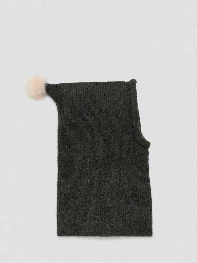 

Детская шапка с узором гнома и помпоном Mango, Beige/Khaki