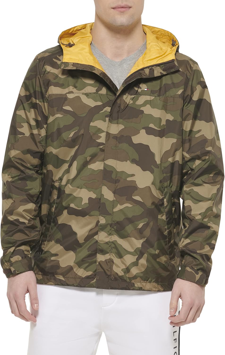 

Мужская легкая дышащая водонепроницаемая куртка с капюшоном Tommy Hilfiger, Camouflage