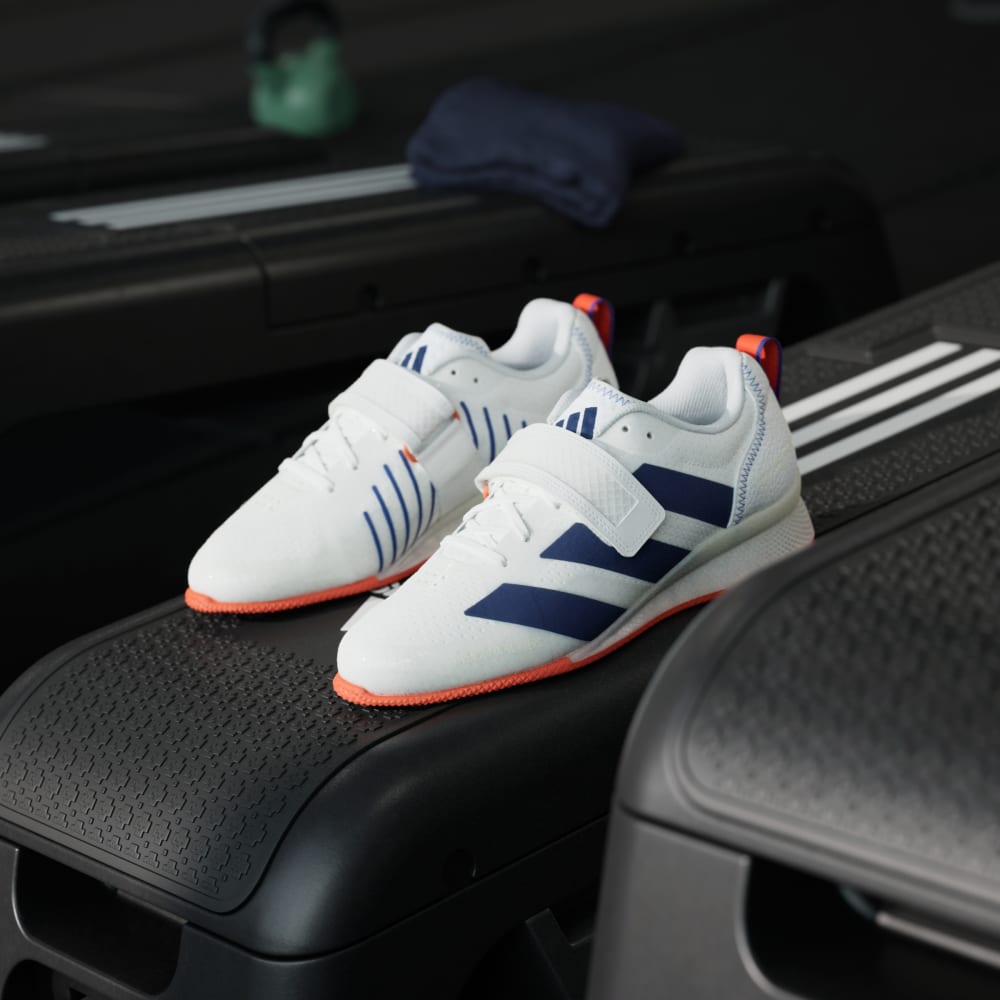 Кроссовки Adidas Adipower Weightlifting 3 Shoes, цвет Cloud White/Dark Blue/Royal Blue — фото 4