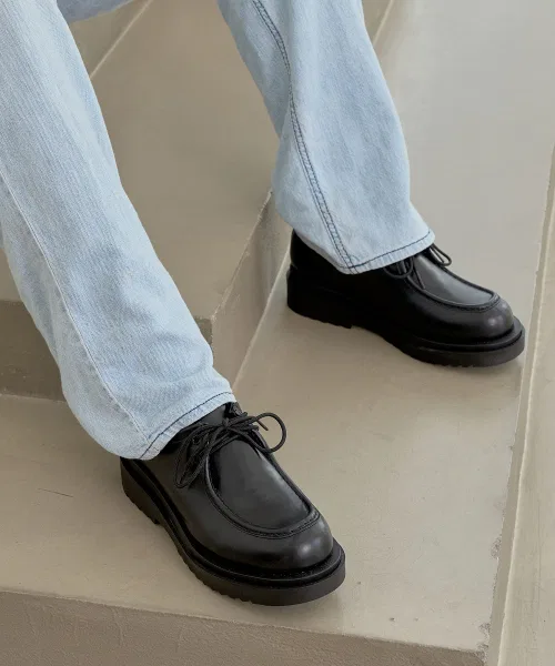 Мужские лоферы SHOEHI Colin из искусственной кожи чёрные — фото 4