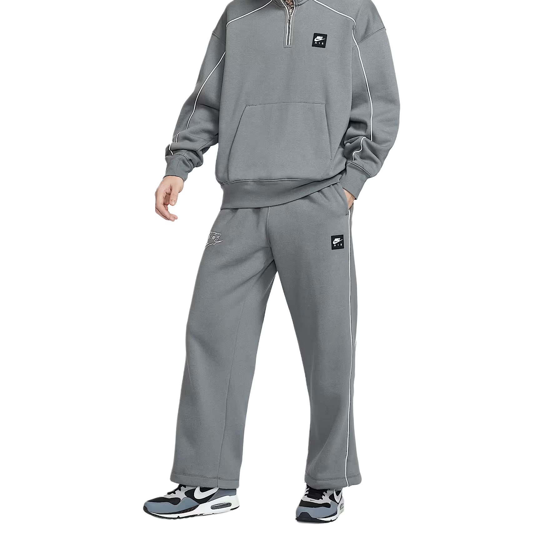 Брюки Air FW25 Casual для мужчин Nike, smoke серый/белый/белый — фото 4