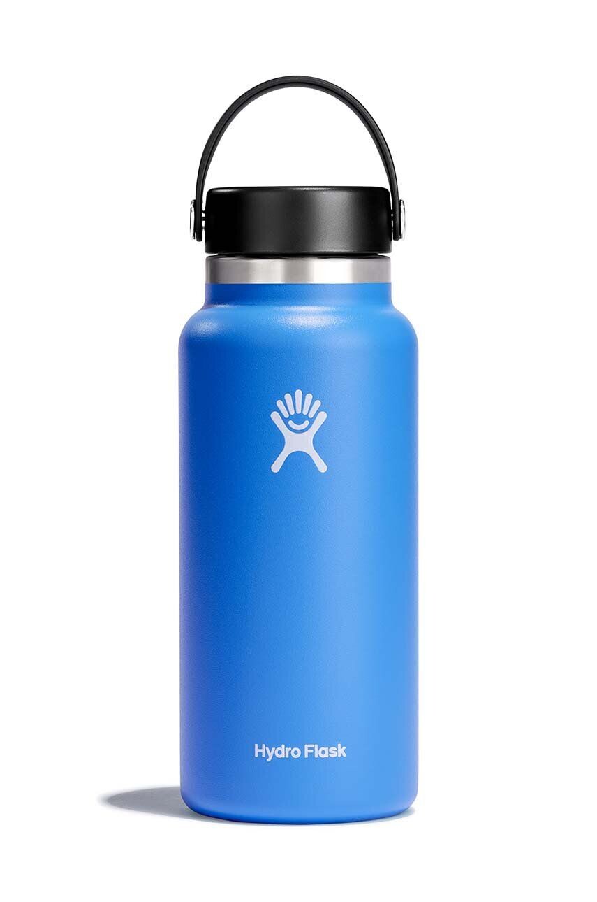 

Термобутылка Cascade с широкой гибкой крышкой емкостью 32 унции Hydro Flask, синий