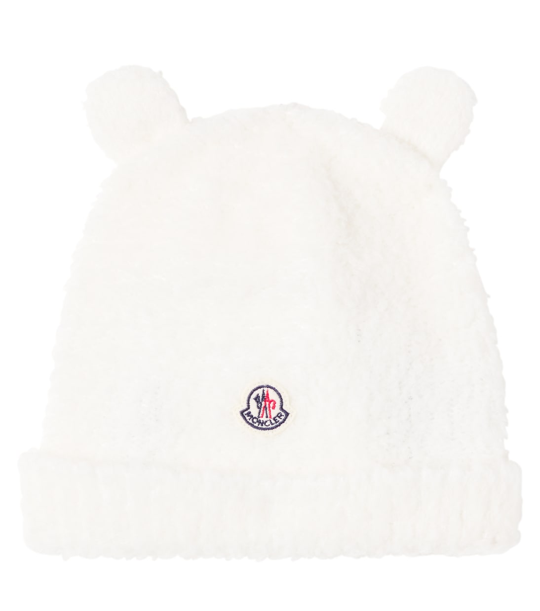 

Детская шапка из шерстяной смеси с логотипом Moncler Enfant, белый