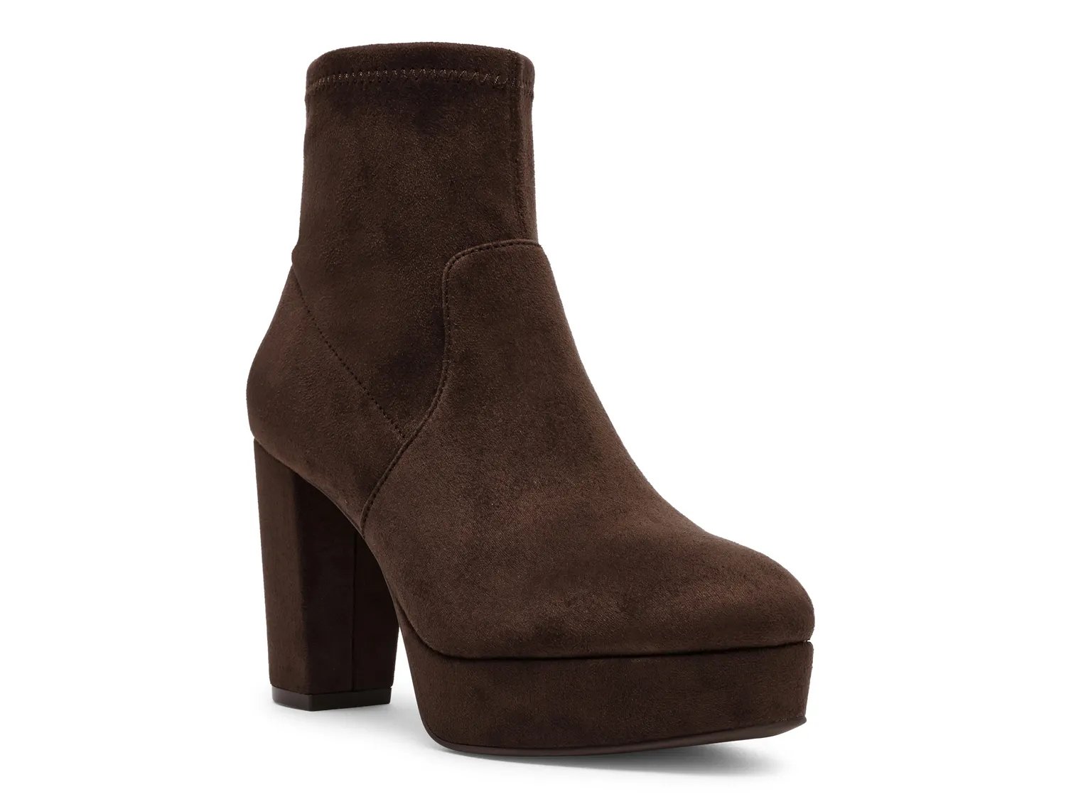 Ботинки Anne Klein Volt Platform Bootie, Dark Brown Faux Suede