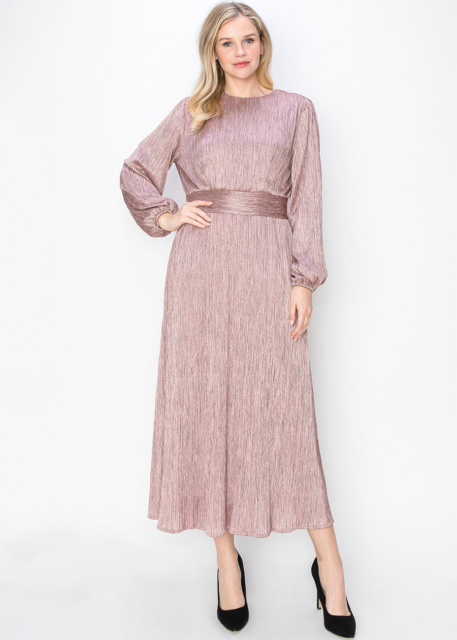 

Платье с длинными рукавами Rose Shimmer Yal New York