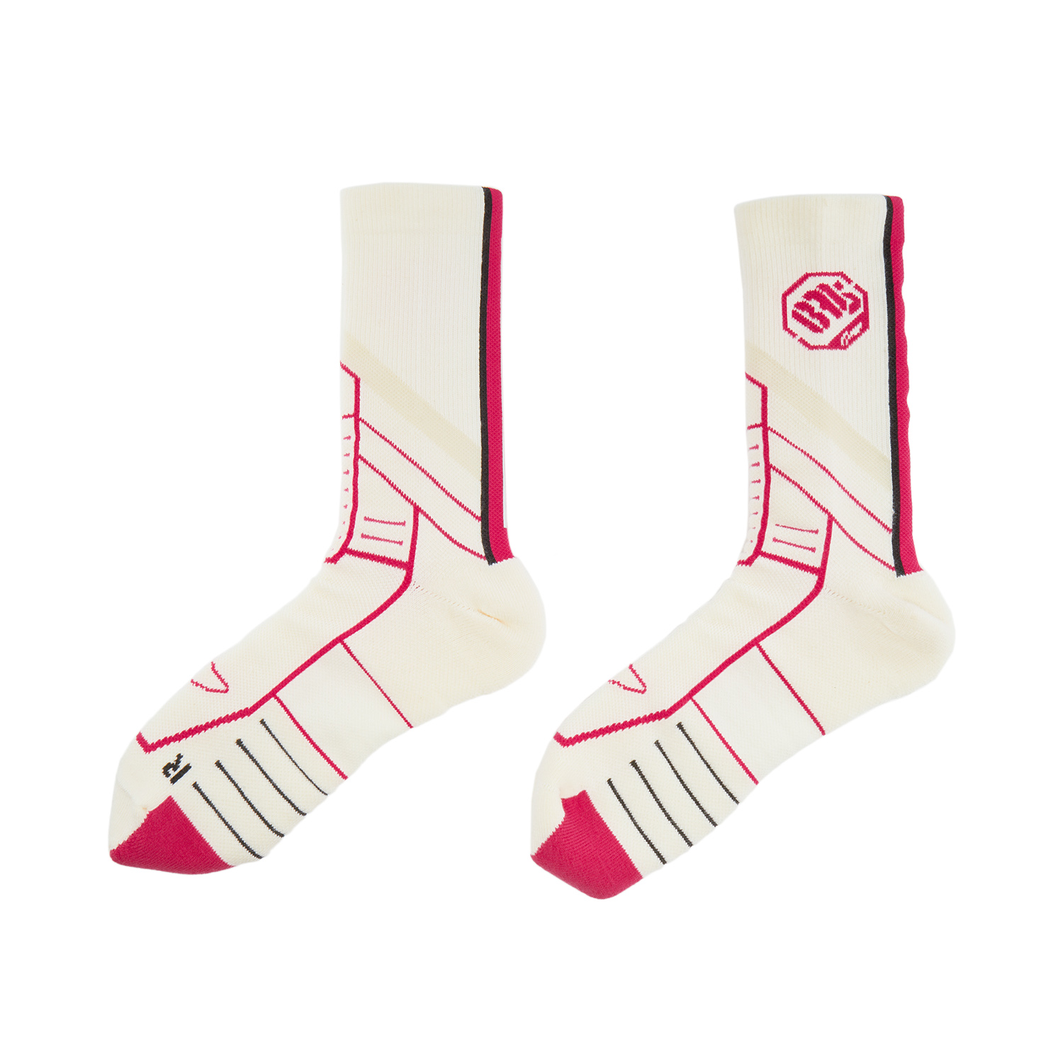 

Носки для баскетбола Unisex 1 пара Ivory/Crystal Red LINING, айвори/красный