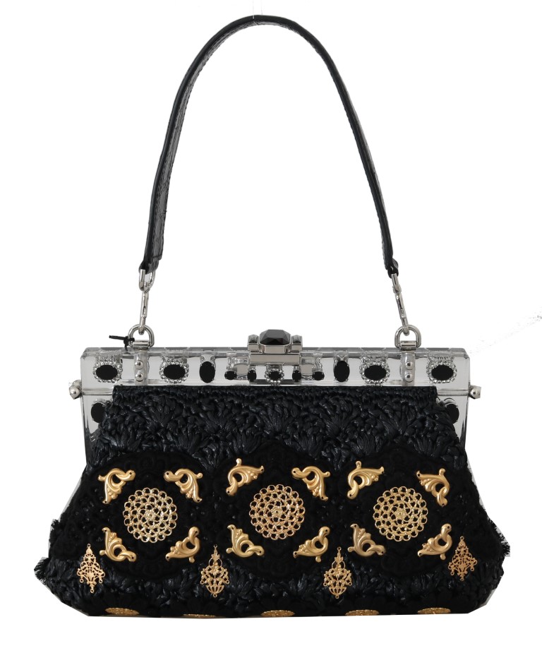 

Потрясающий вечерний клатч с изысканной отделкой Dolce & Gabbana, черный