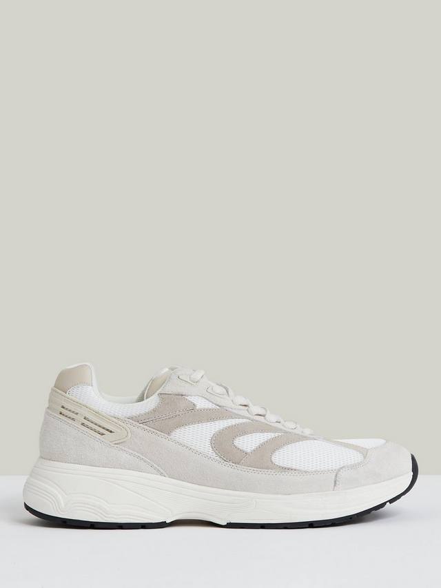 

Nido Lace Up Trainers Reiss, Off White/Stone