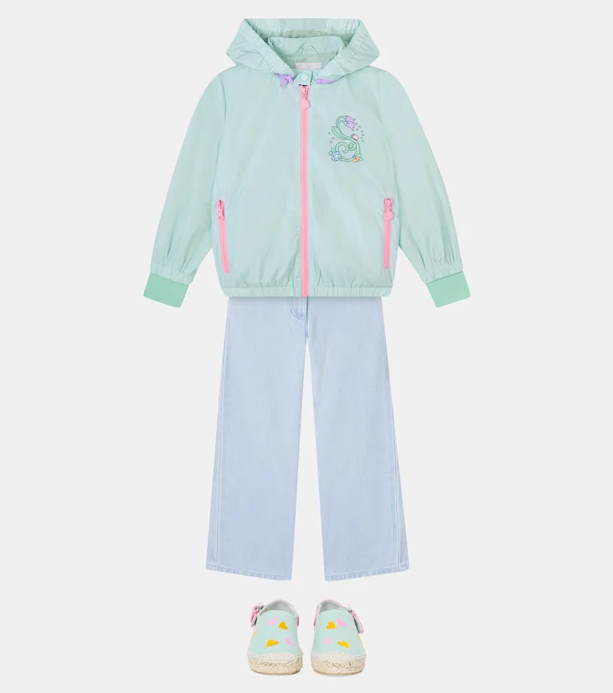 Куртка с принтом Stella McCartney Kids, зеленый — фото 2