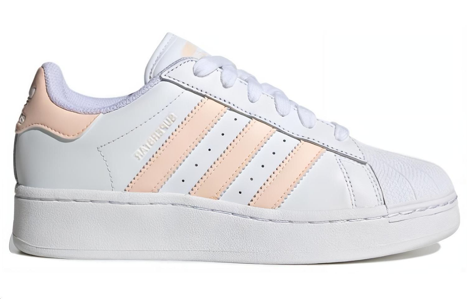 Кроссовки Superstar Xlg 'Cloud White Bliss Orange' Женские Adidas Originals Белый Розовый — фото 2