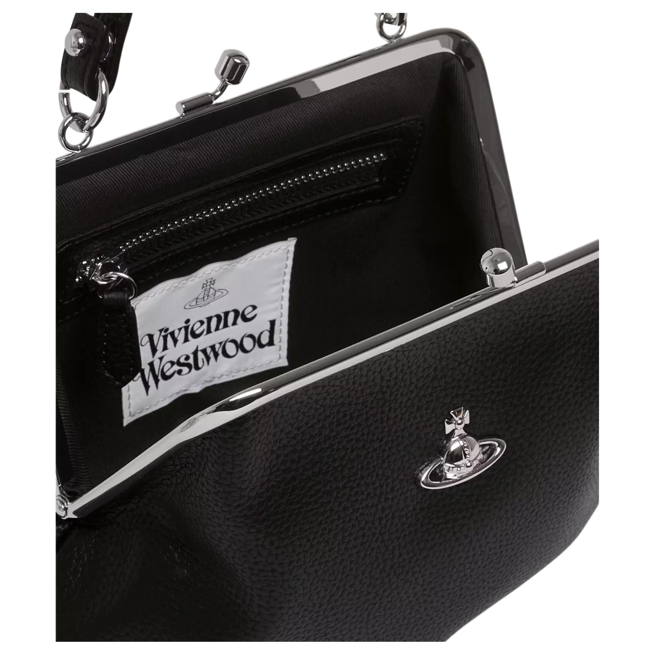 Vivienne Westwood Сумка Granny Frame Polyurethane женская черная — фото 4