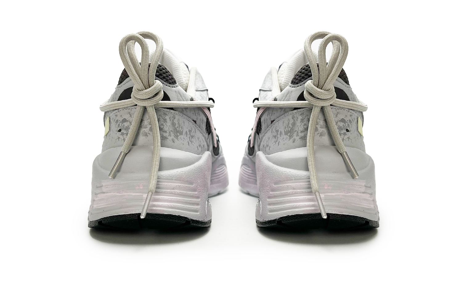 Nike Женские кроссовки Air Max Fusion противоскользящие износостойкие низкие повседневные беговые серо-розовые, цвет Gray — фото 4