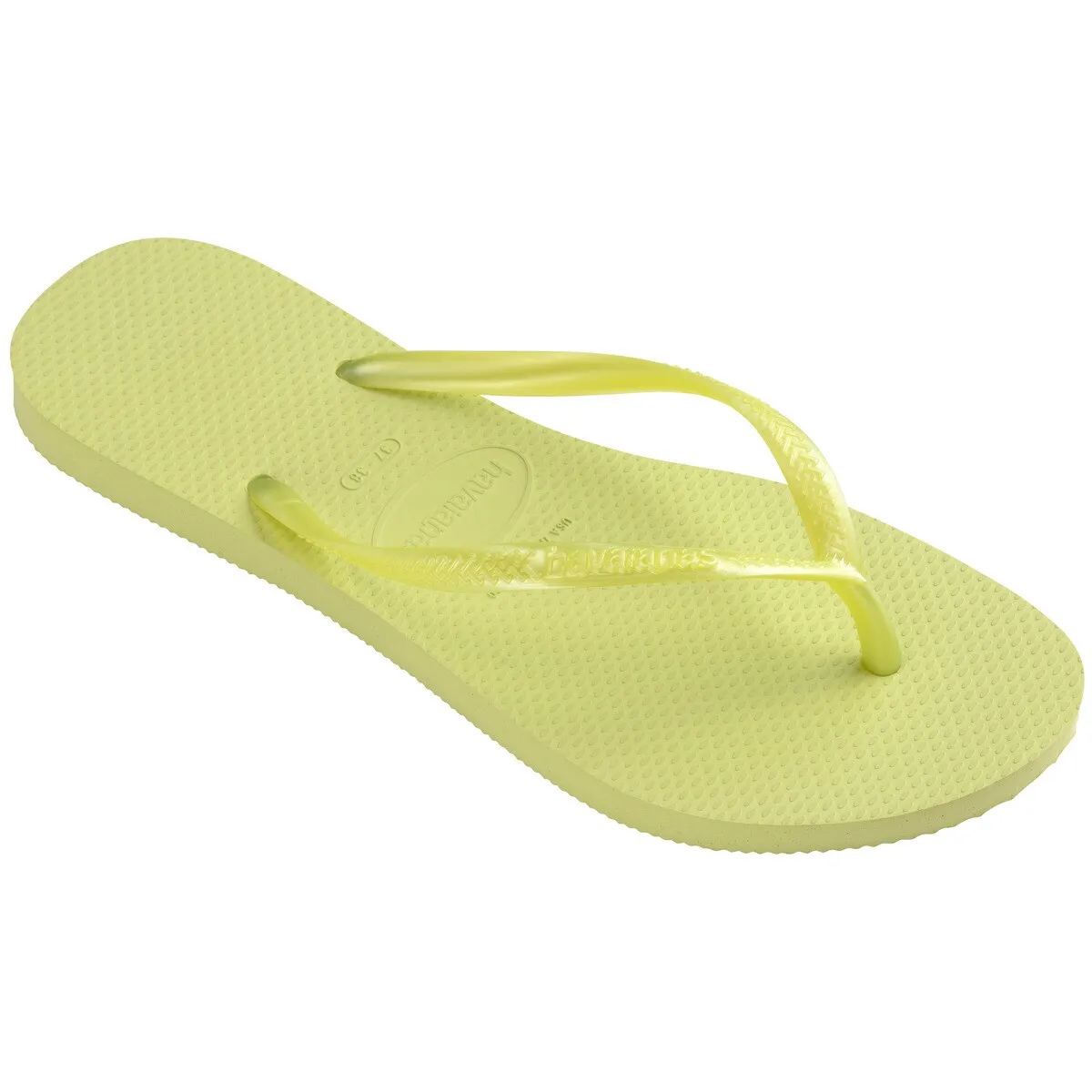 Женские шлепанцы Hav. Slim Matcha Green 412 Havaianas, зеленый — фото 2