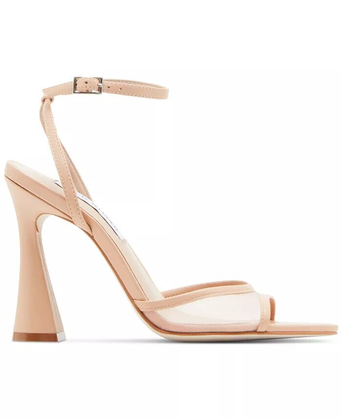 Женские босоножки Beki из двух частей на расклешенном каблуке Steve Madden, белый — фото 2