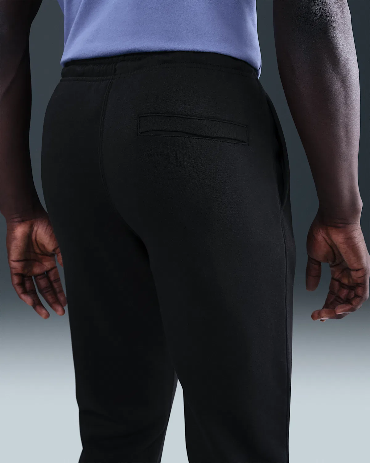 Мужские спортивные штаны Nike Sportswear Club на флисе с манжетами, Black/Anthracite — фото 3