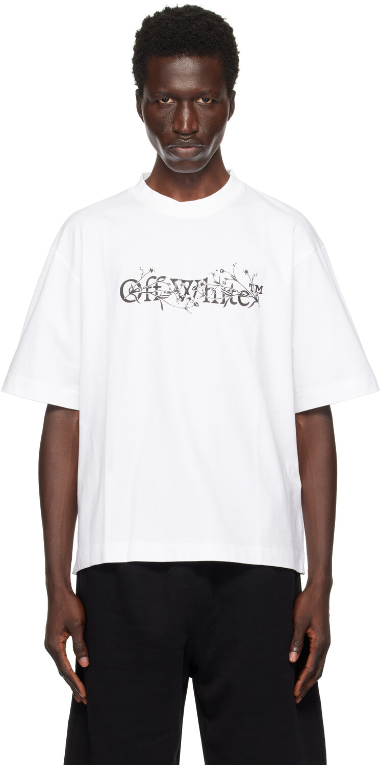 

Белая футболка Кейт с принтом «Bookish Flower» Off-White
