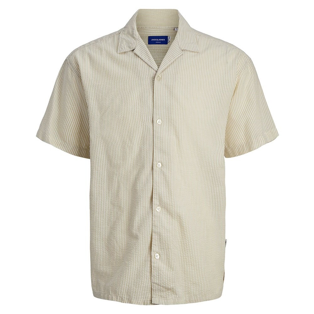 

Рубашка с коротким рукавом Jack & Jones Easter Palma Seersucker, бежевый
