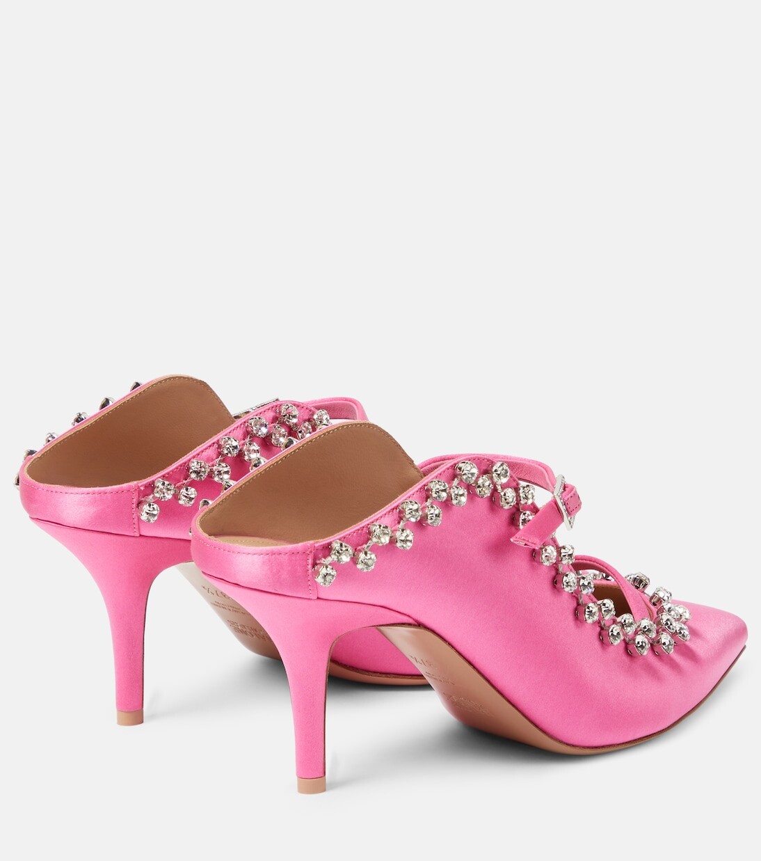 Атласные мюли gala с декором Malone Souliers, розовый — фото 3