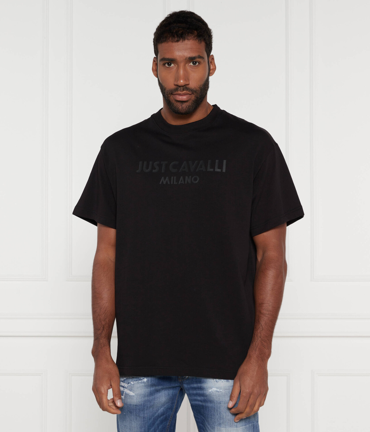 

Футболка Just Cavalli Loose fit, черный