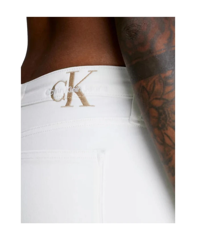 Узкие брюки со средней посадкой обновите свой гардероб Calvin Klein, белый — фото 3
