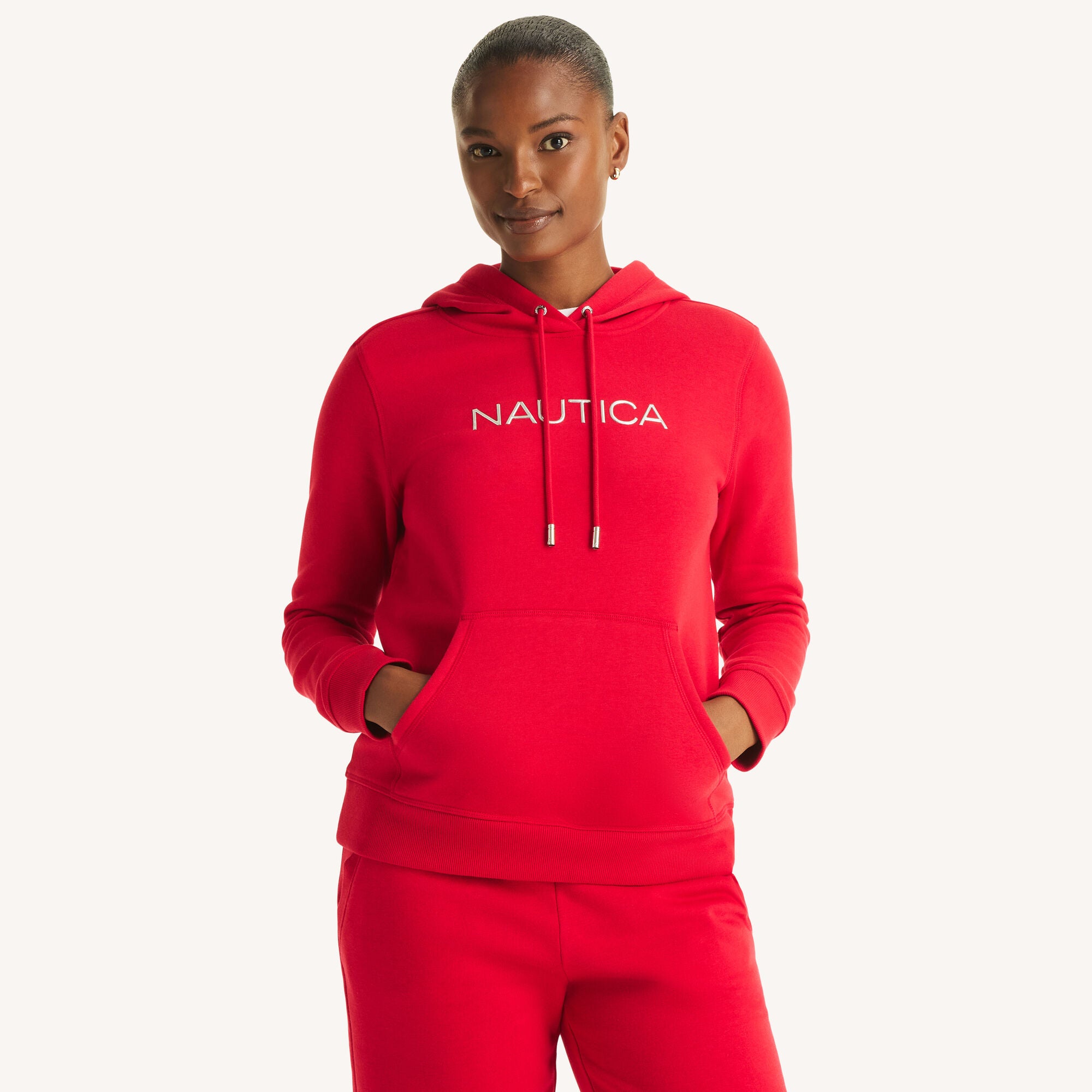 

Женская флисовая толстовка с логотипом Nautica Nautica, Bright Coral