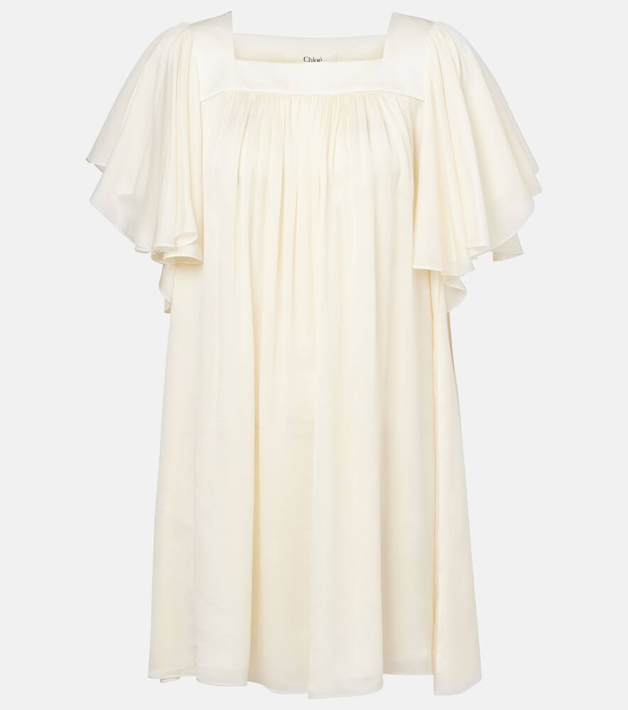 

Ro33 шелковое мини-платье Chloé, Dusty White