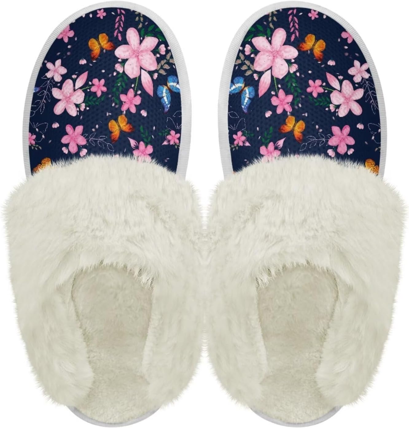 

Тапочки chaqlin из фланели с меховой отделкой для дома и спальни, мягкие плюшевые тапочки для женщин и мужчин, с толстой подошвой, водонепроницаемые, зимние, теплые, для улицы и дома, синий/оранжевый/вишневый