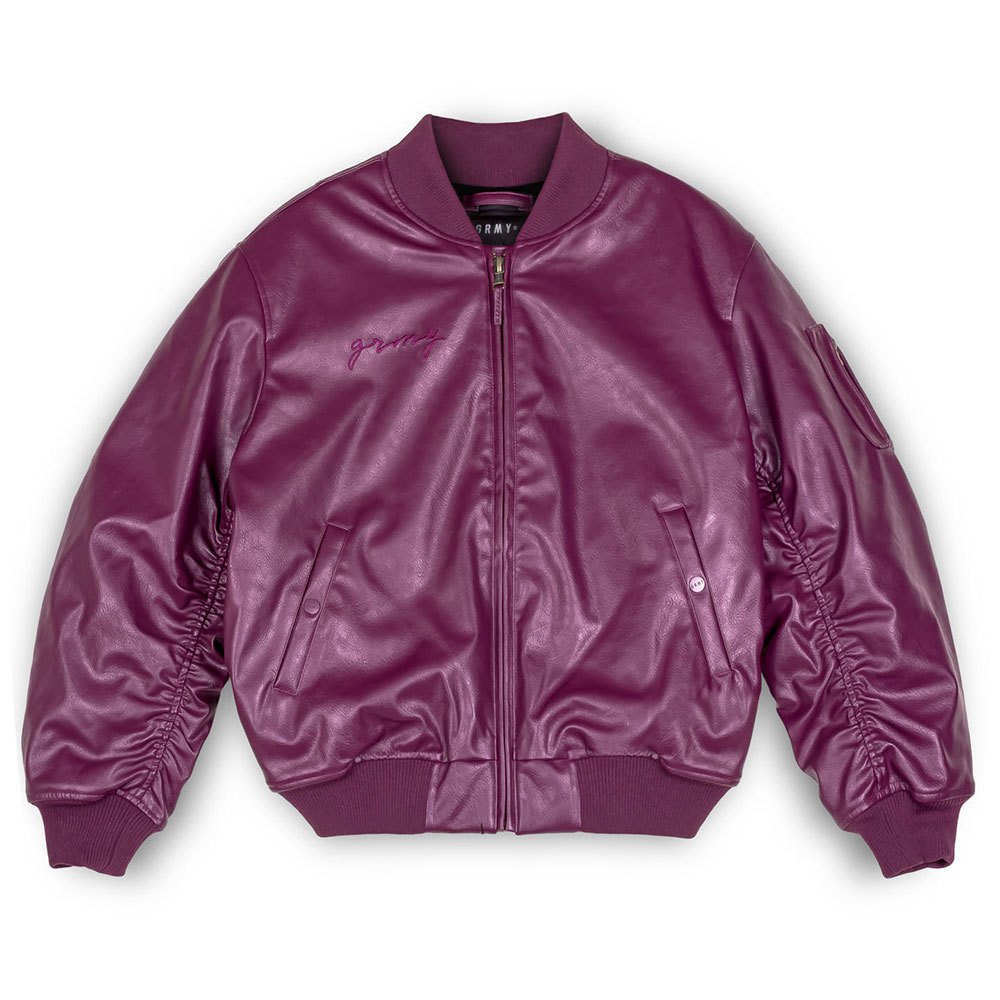 

Куртка Grimey Iam Pu Leather Bomber, фиолетовый