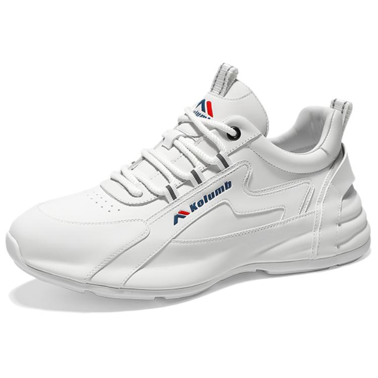 

Kolumb Амортизирующие, износостойкие и водонепроницаемые низкие кеды мужские бело-голубые, цвет White