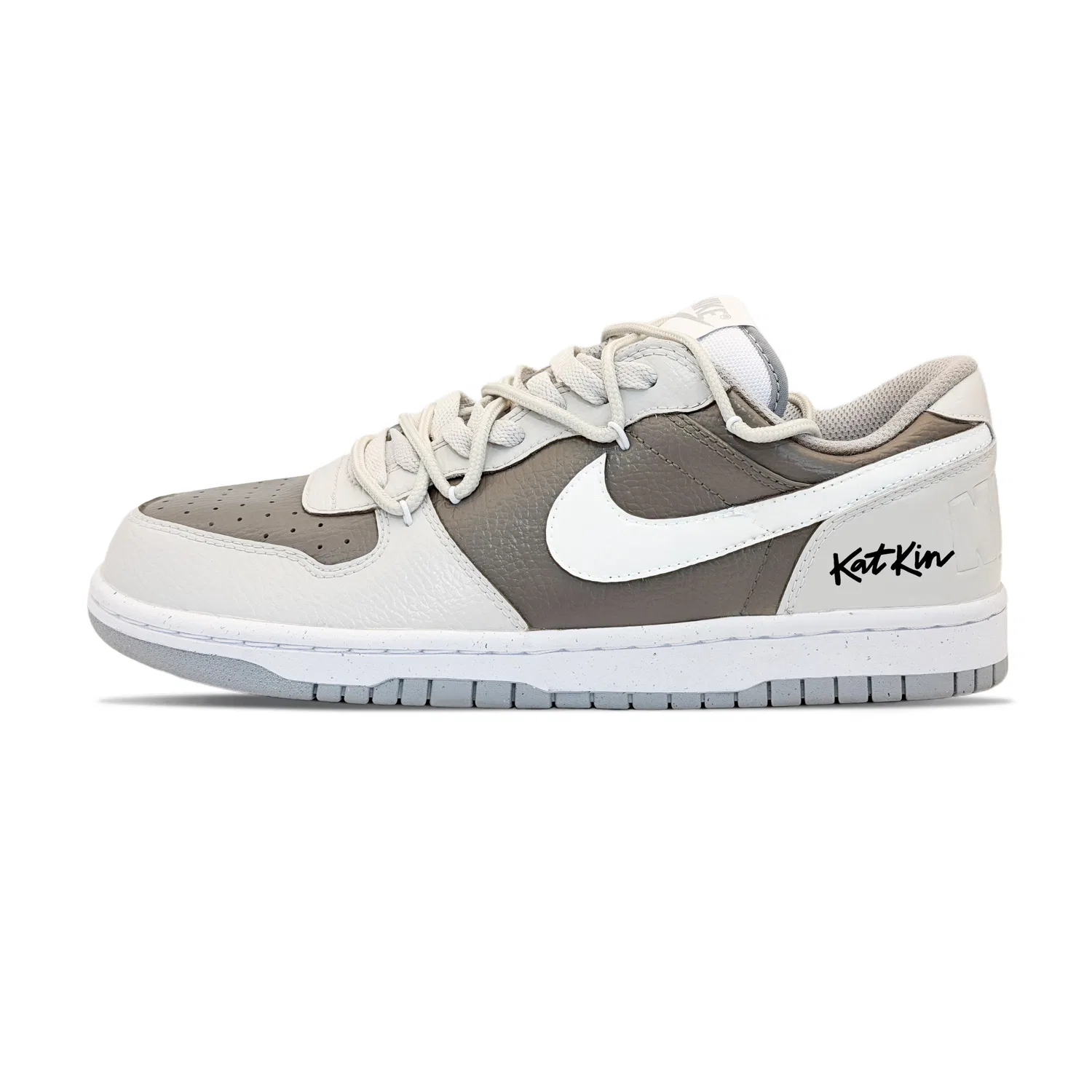 Кроссовки скейтбординг Nike Big Low серо-коричневые