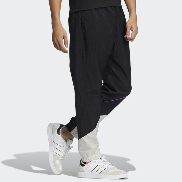 Спортивные штаны Men's adidas neo Contrasting Colors Elastic Waistband Casual Sports Pants/Trousers/Joggers Black, черный — фото 4
