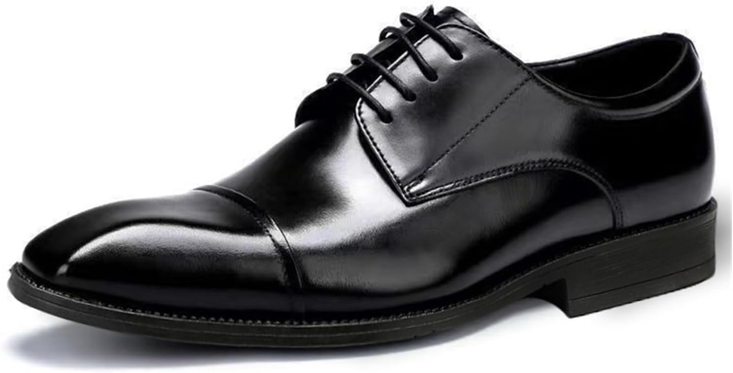 

Мужские классические туфли Оксфорды на шнуровке, деловые дерби, формальные туфли для смокинга Dmgyck, черный