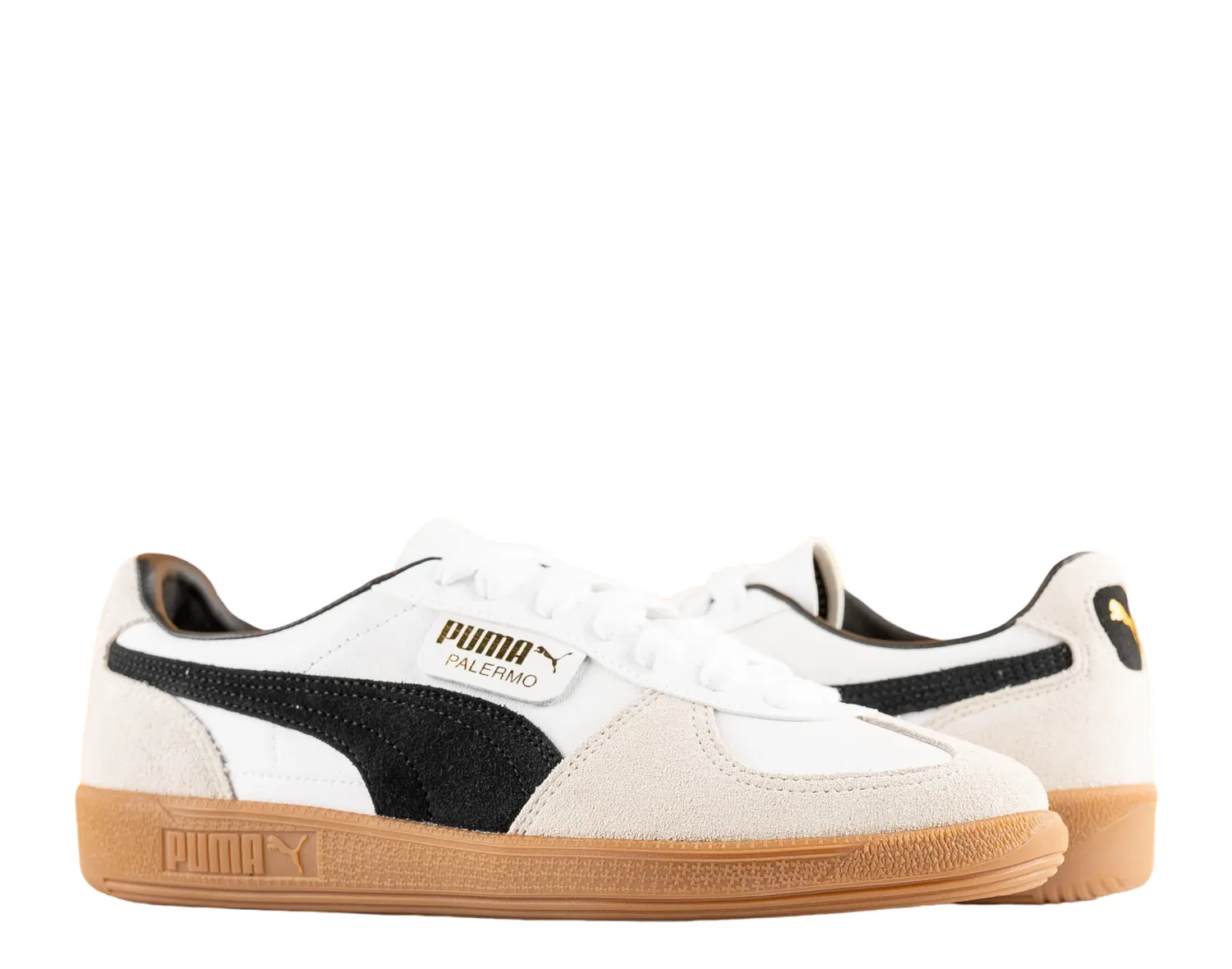 Мужские кожаные кроссовки Puma Palermo OG для футбола, модель 396464-01, коричневый