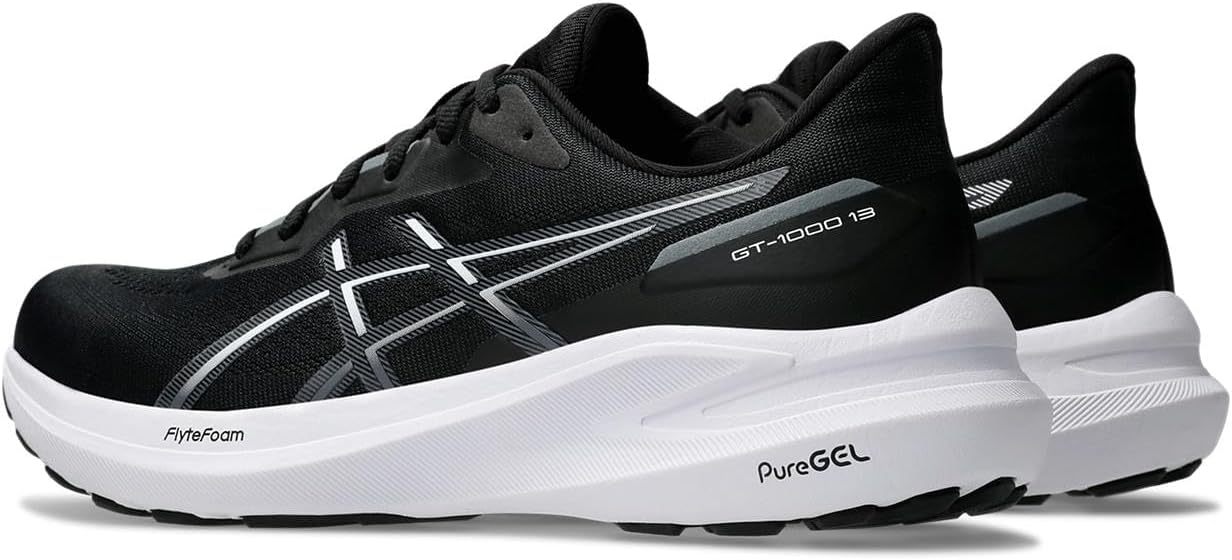 Беговые кроссовки Asics GT-1000 13 для мужчин, белый/черный — фото 2
