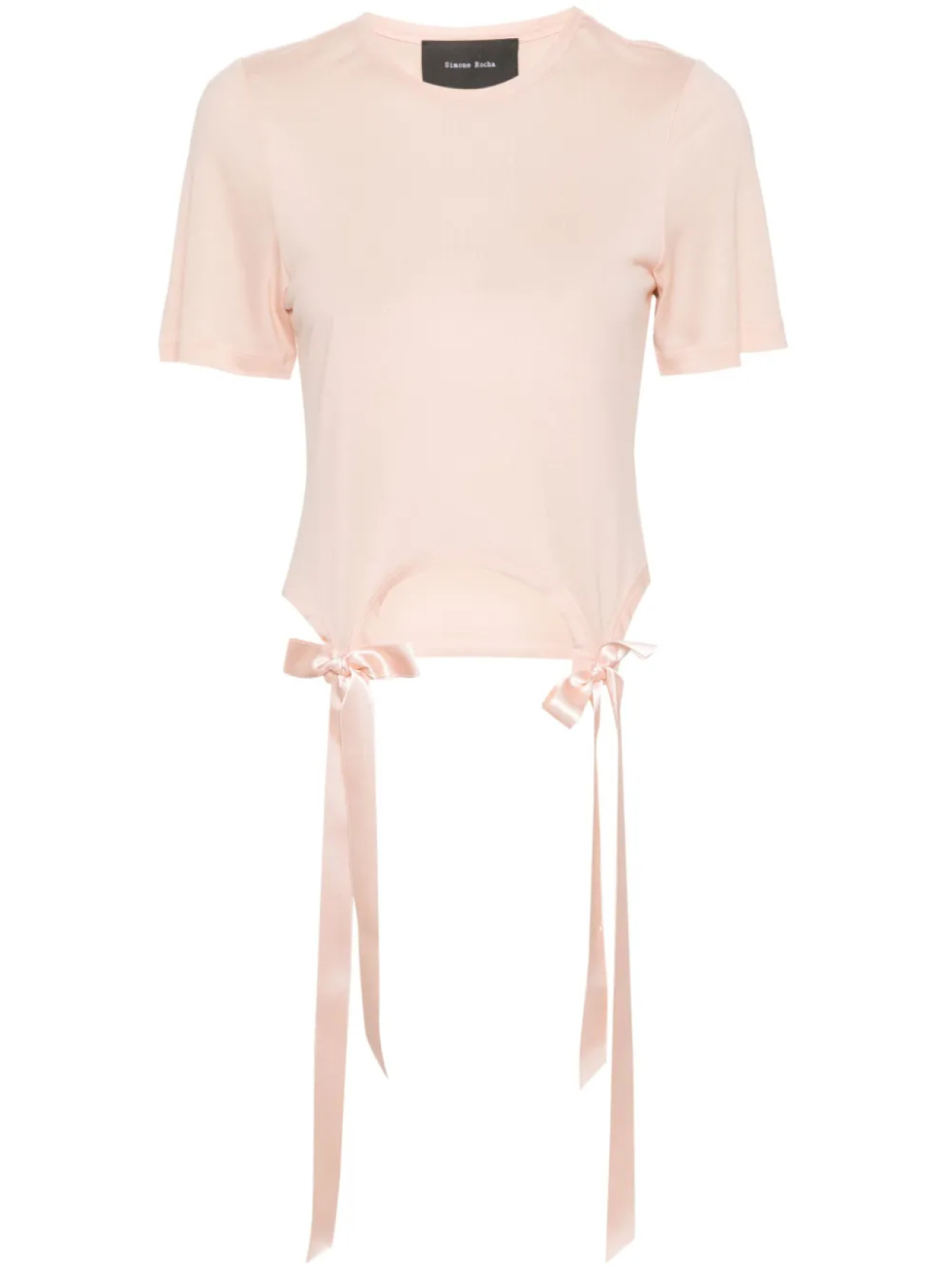 

Simone Rocha футболка с бантом, розовый