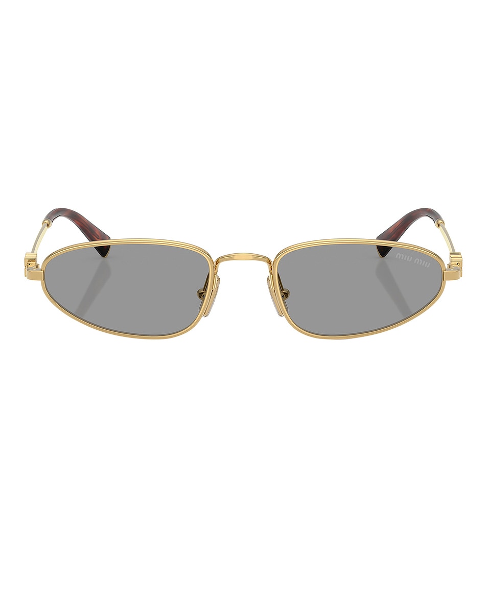 

Узкие солнцезащитные очки Miu Miu, Gold