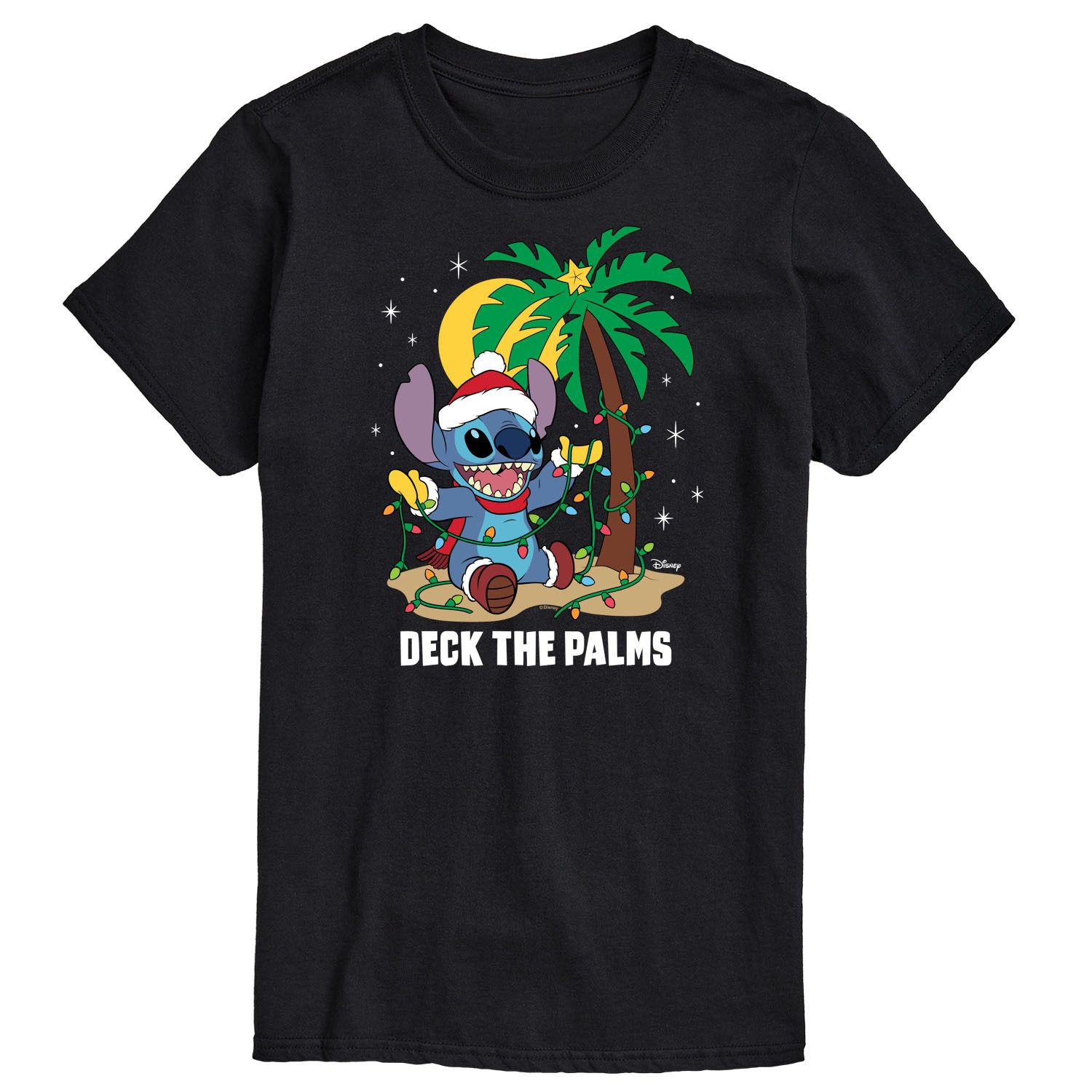 

Футболка's Lilo & Stitch Big & Tall Deck с рисунком The Palms Disney, черный