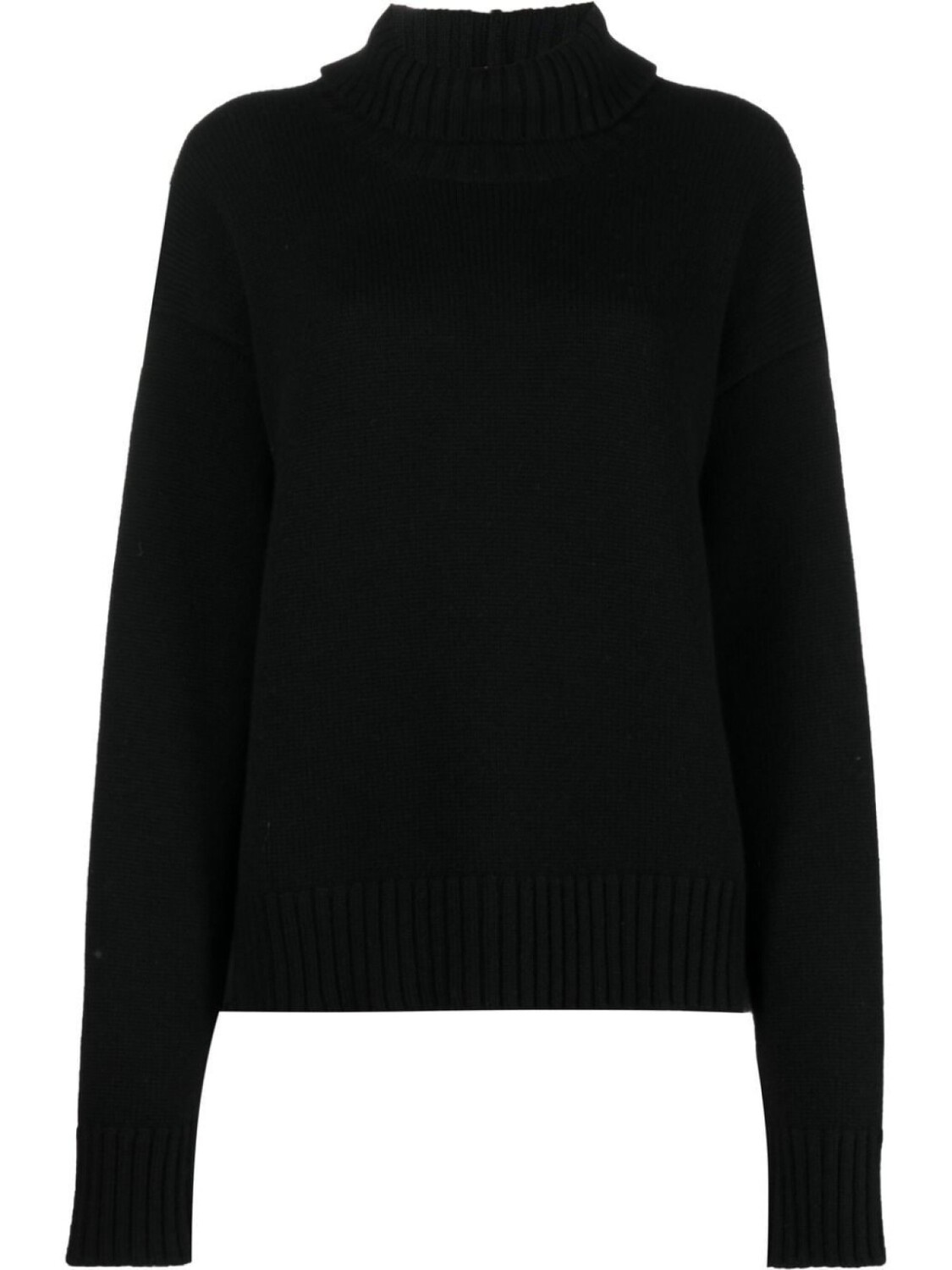 

Jil Sander джемпер свободного кроя с высоким воротником, черный